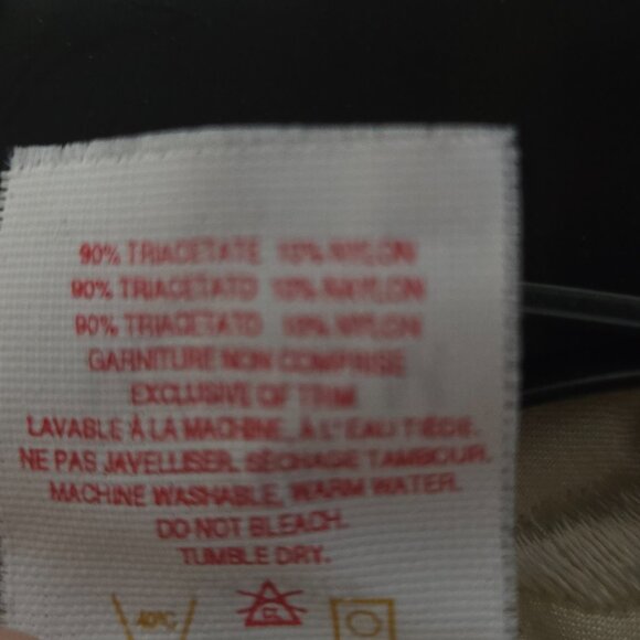 Vintage Nieman Marcus Diamond Tea Ivory Plush Dressing Gown/Robe, Zipper Front - Picture 7 of 7